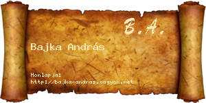 Bajka András névjegykártya