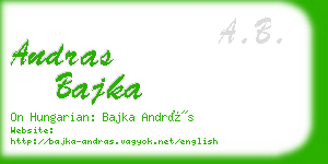 andras bajka business card